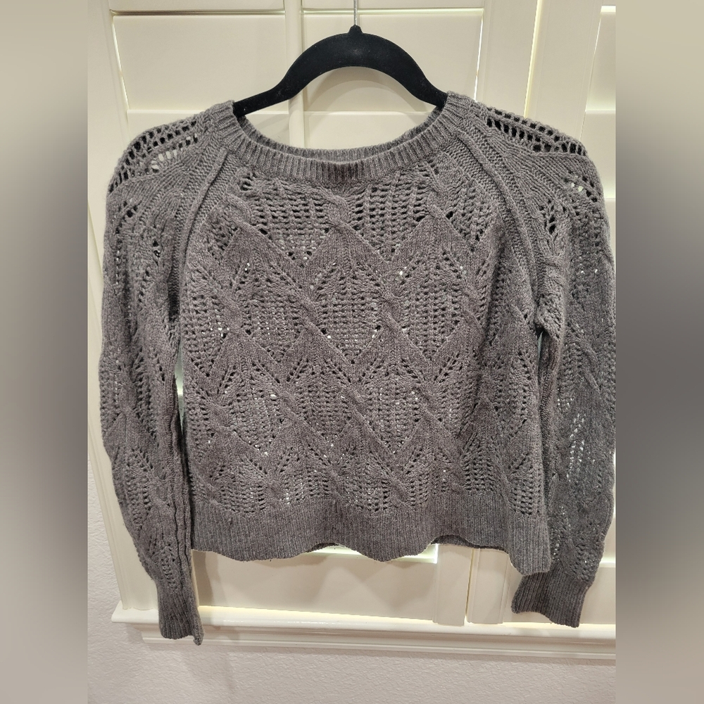 360 Cashmere Charcoal Knit Women's Sweater